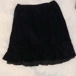Velvet mini skirt